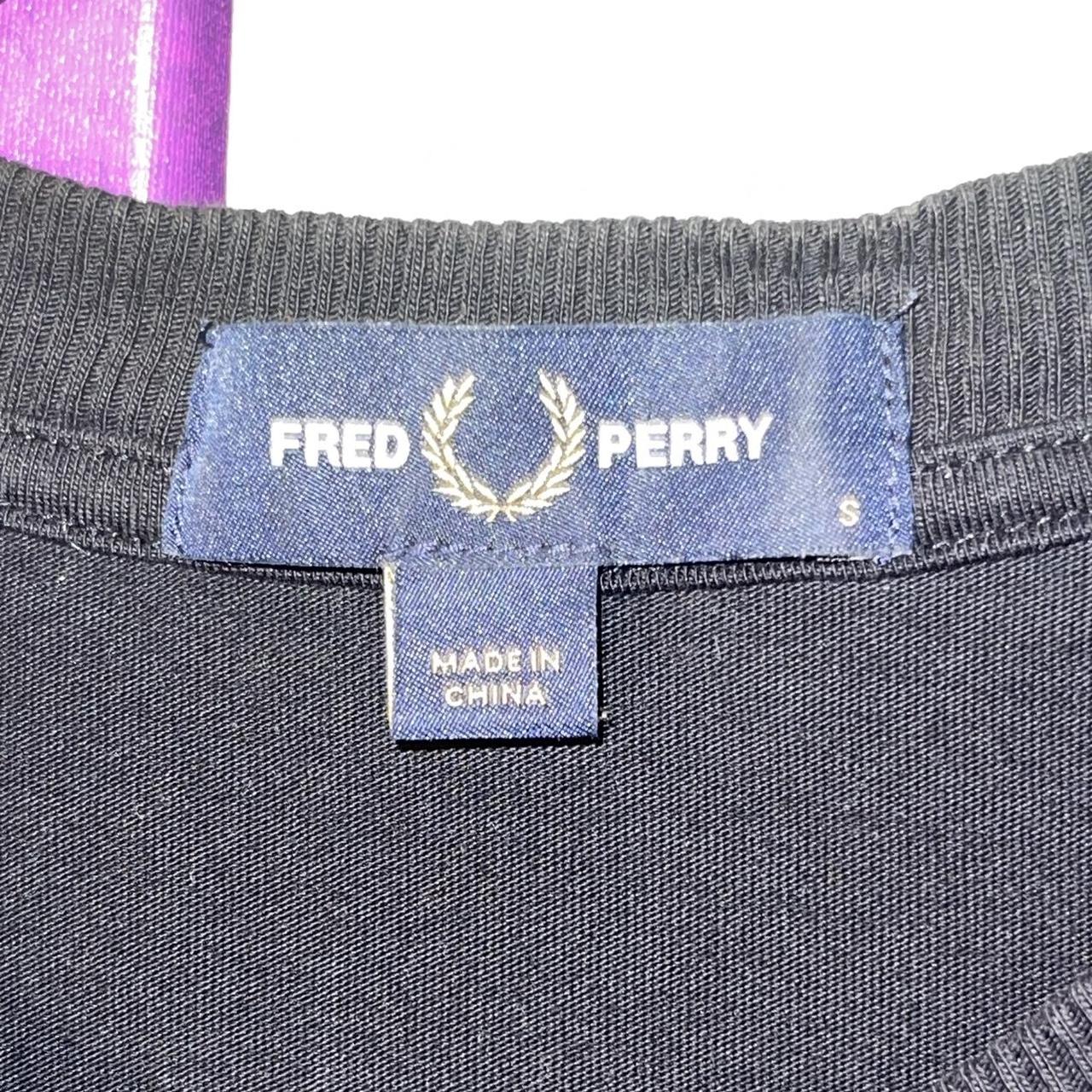 Fred Perry Black Small Tee Shirt - Depop