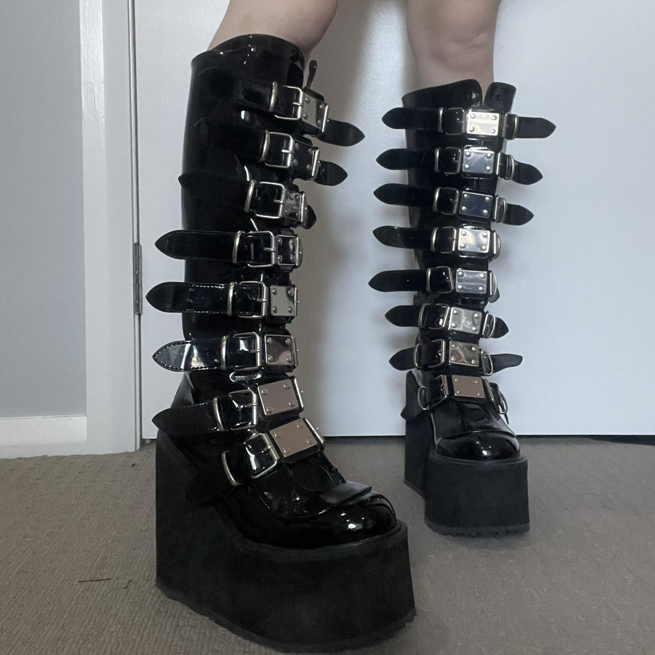 Demonia Swing 815 Demonia Boots Black Demonia Swing 815 Wide Goth