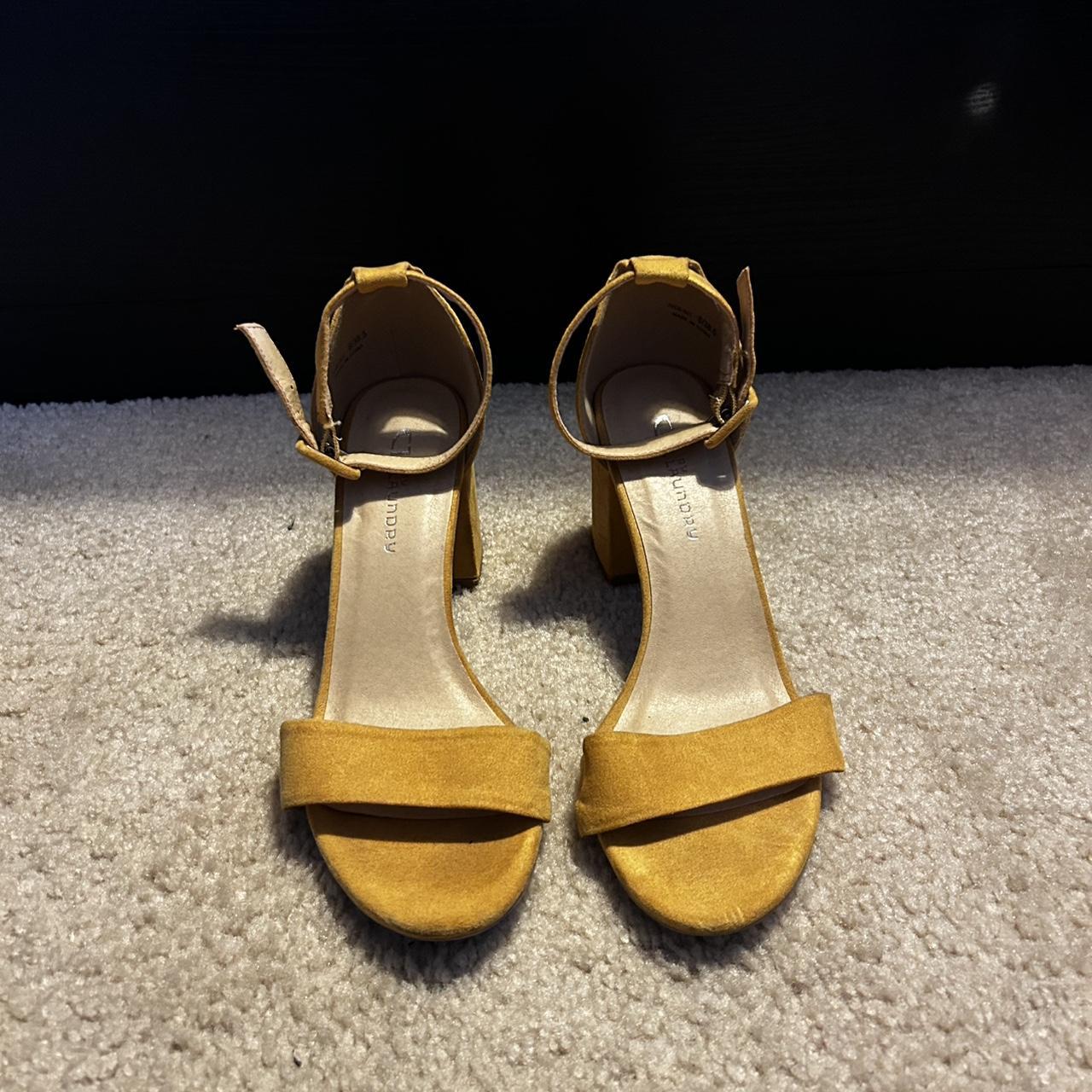 cute and casual yellow heels. Depop