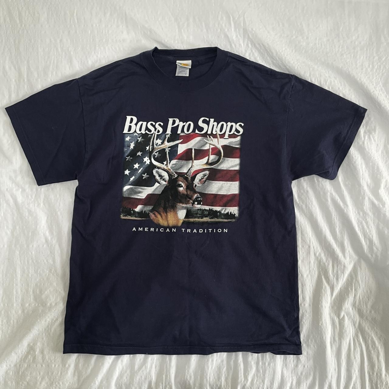 Vintage Bass Pro T Shirt Navy Large Great Depop 3450