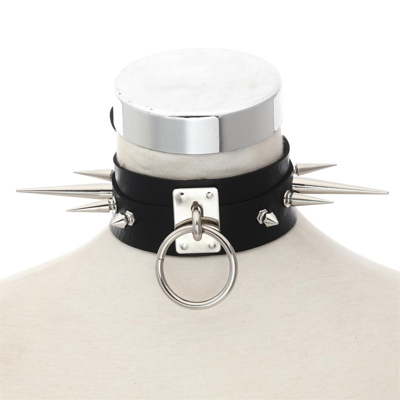 Black Spike Choker Belt Collar Women Pu Leather Goth Choker Necklace  Chocker Gothic Jewelry