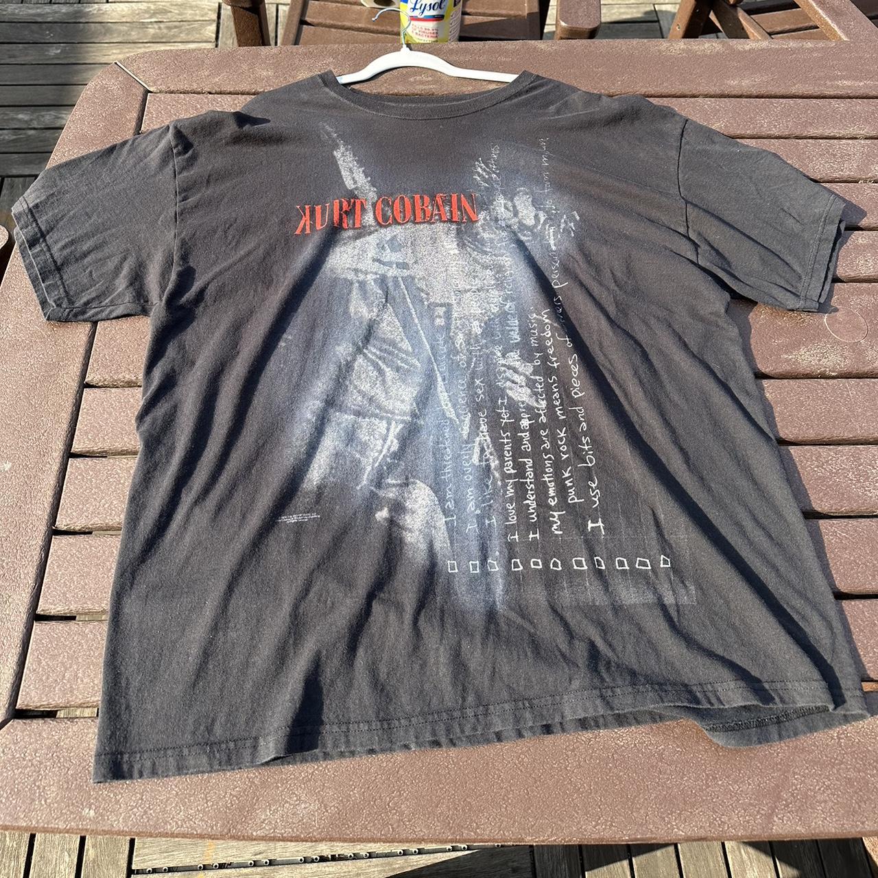 Kurt Cobain Suicide Note” Tee Shirt. Used, in great... - Depop