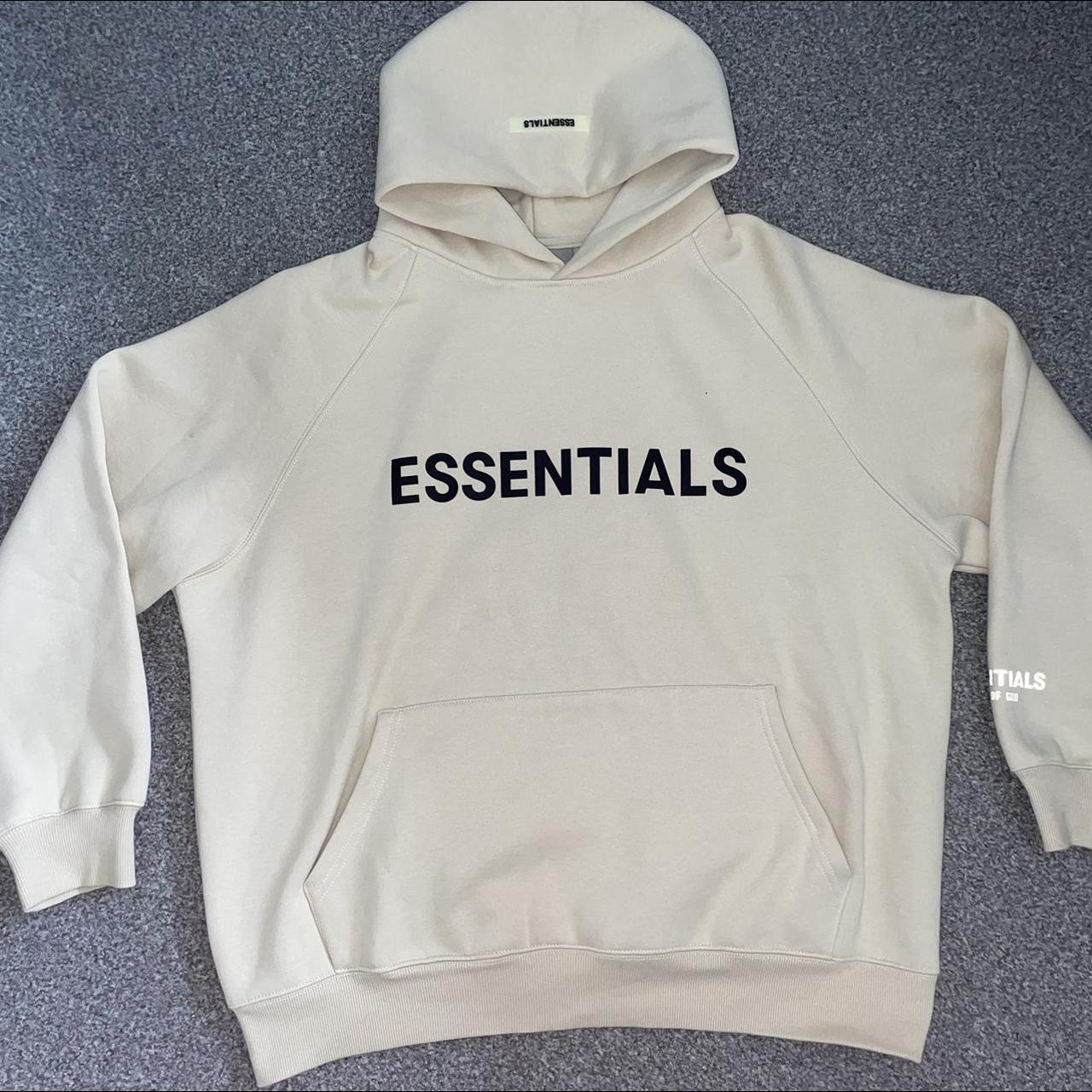 Cream essentials hoodie 💡 Size small Never... - Depop