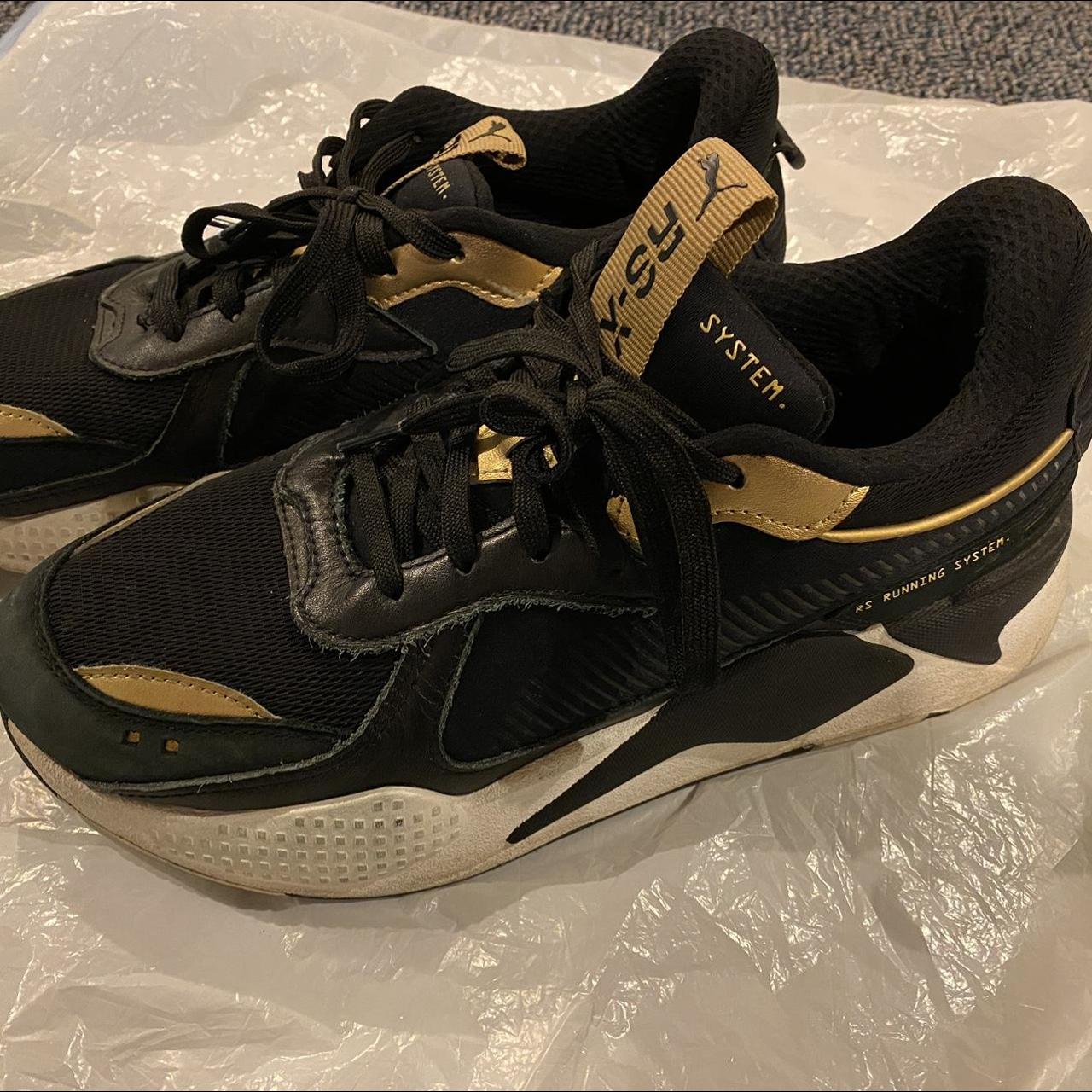 Puma rs running outlet system black and gold