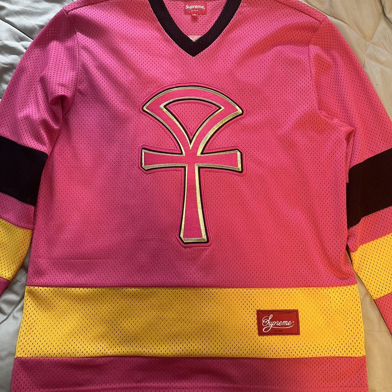 Supreme “freaky” hockey jersey - Condition 9/10 - Depop