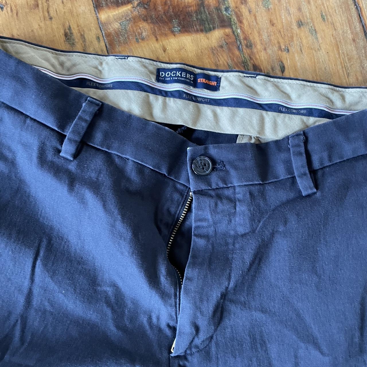 Navy Blue Dockers pants 33/32 - Depop