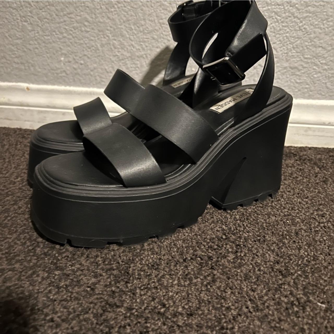 Steve Madden Abbot Platform Heel White Vegan Leather shops