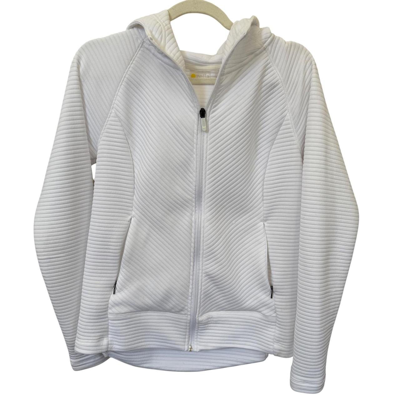 Zella Women's Sweatshirt - White - M – Zella Full Zip Hoodie Jacket Sweatshirt Sz …