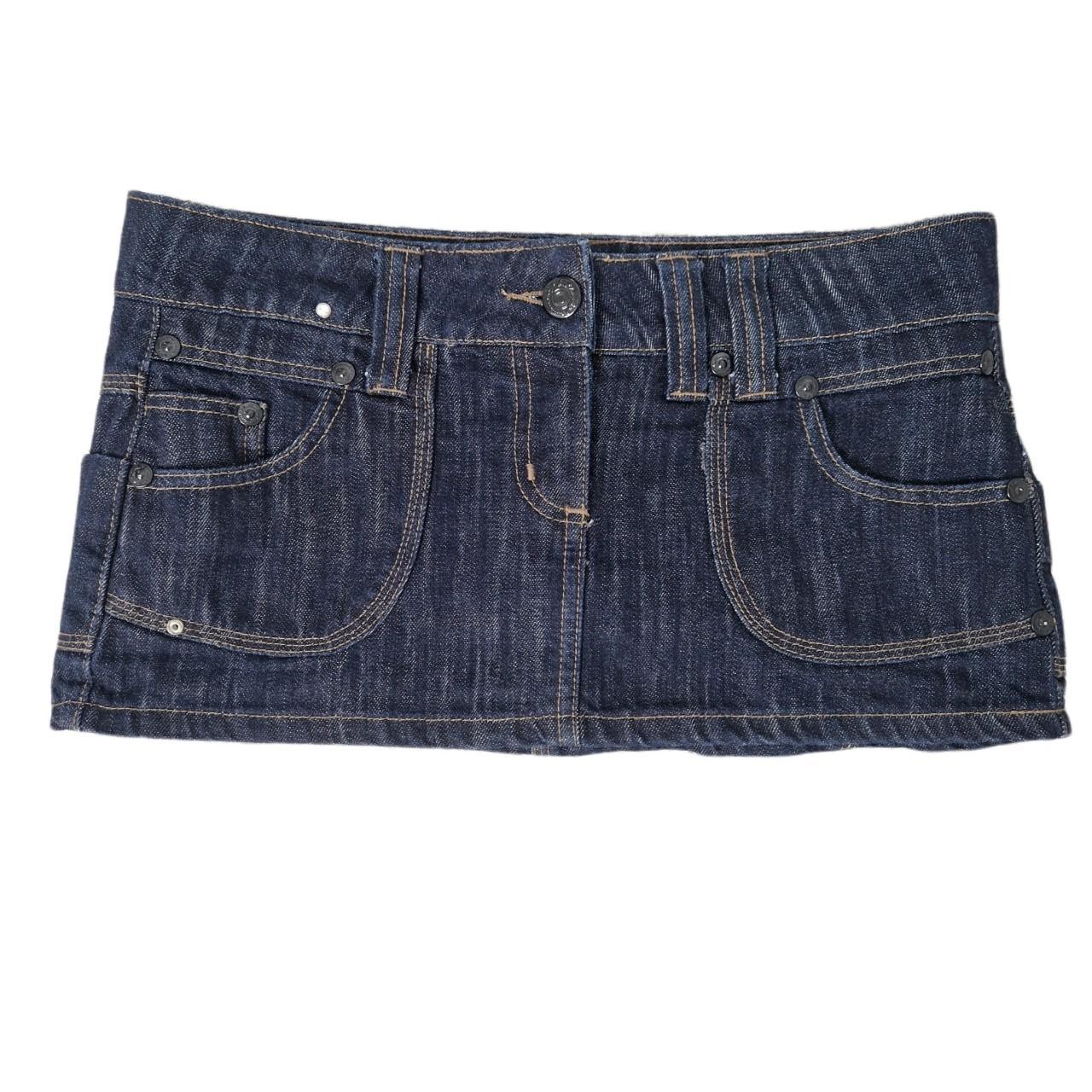 Denim Micro Mini Skirt Y2k 00s vintage Shown on... - Depop