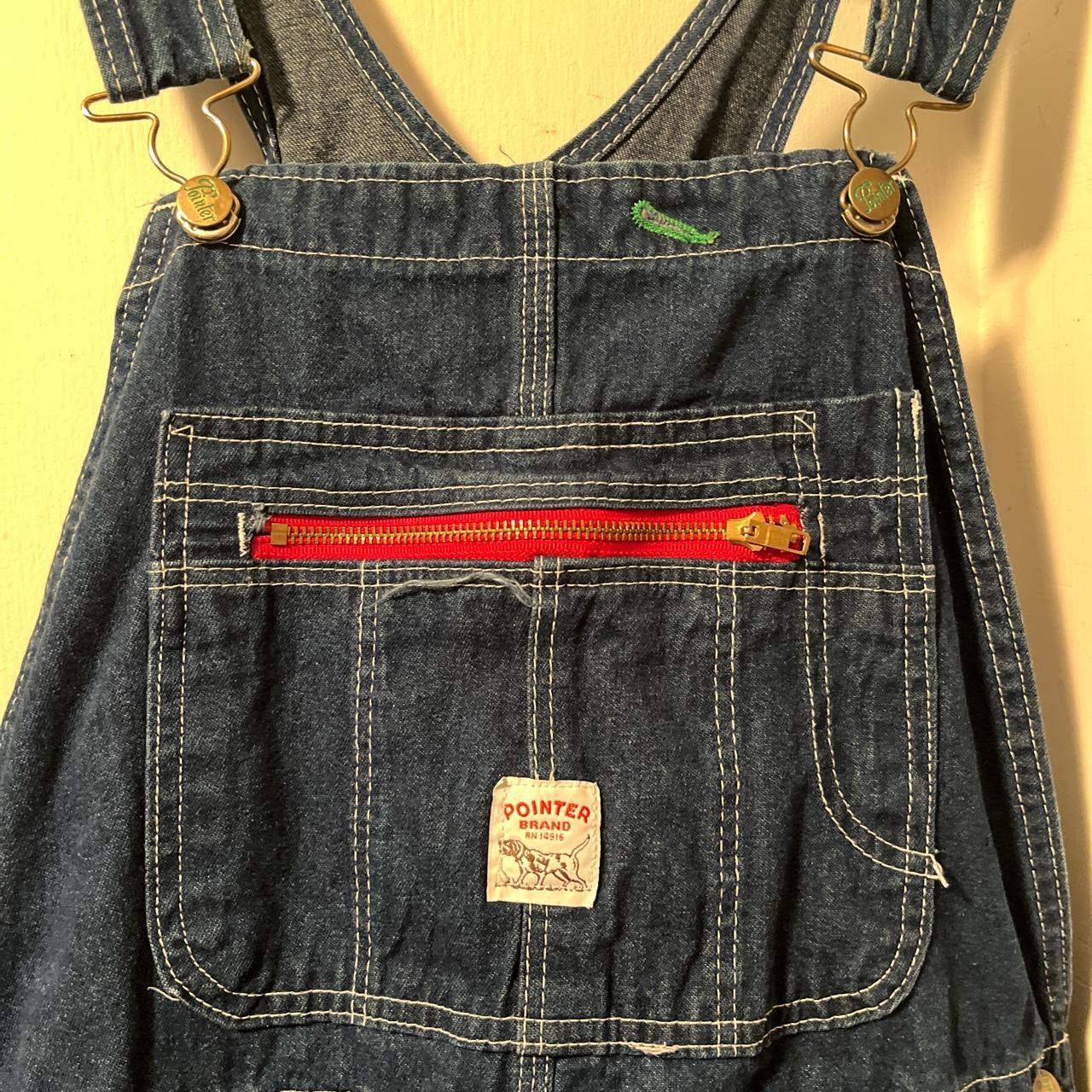 Pointer brand overalls with sweet red zipper detail - Depop
