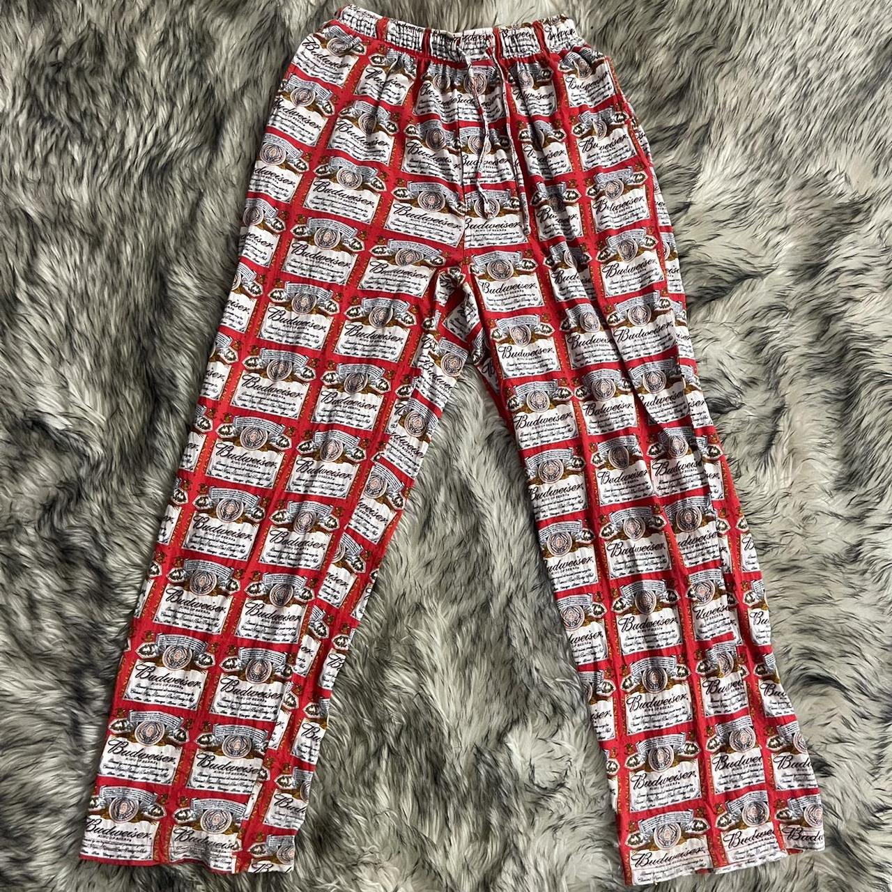 Vintage 2008 Budweiser Pajama Pants With Super Sick - Depop