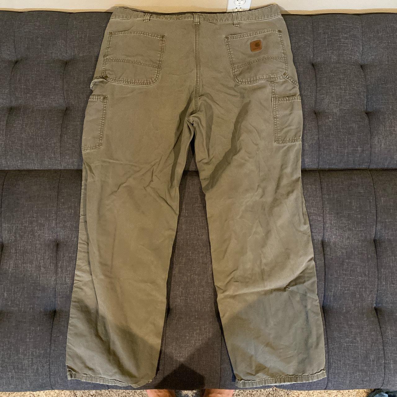 Brown tan Carhartt double knee Carhartt pants with... - Depop
