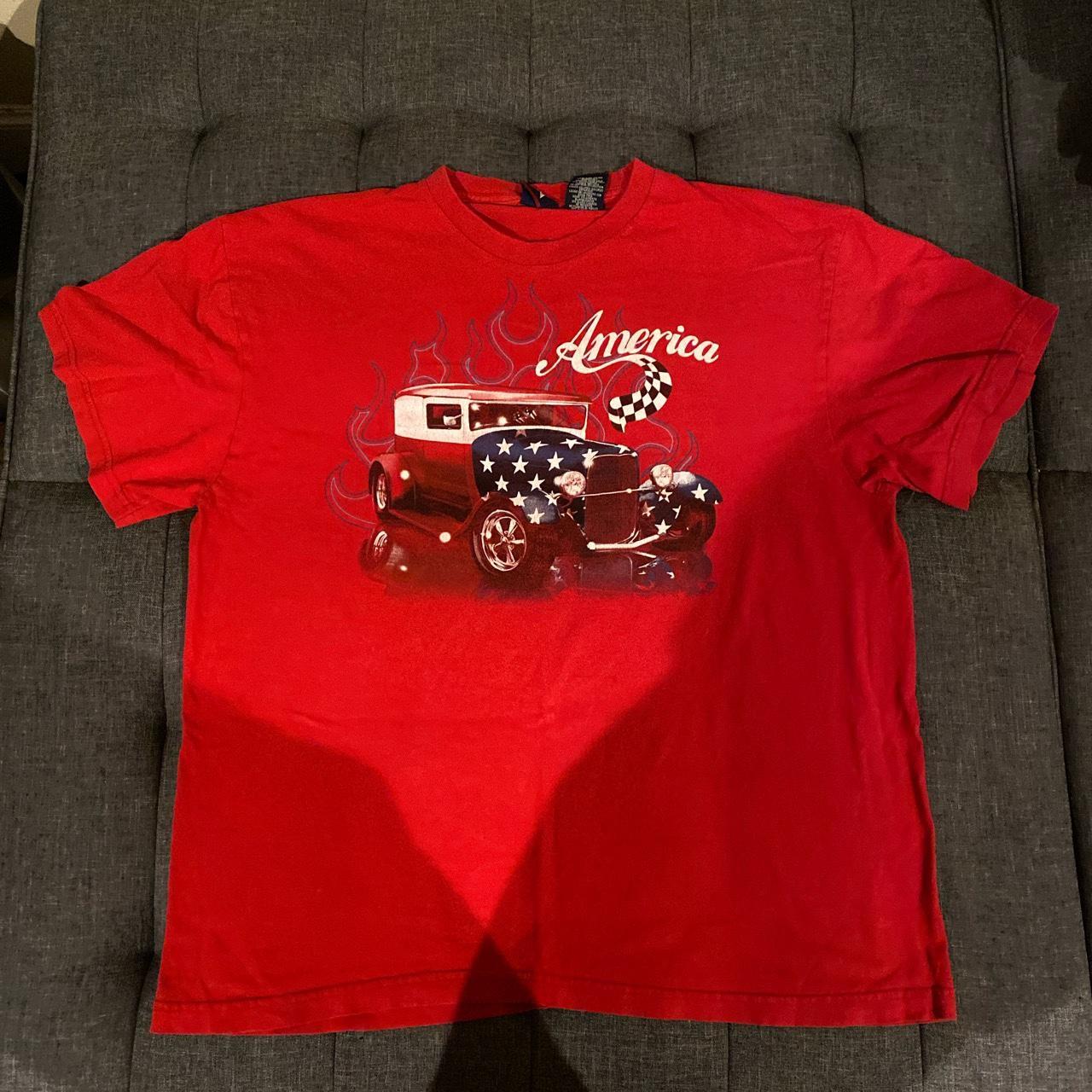 Y2K car shirt size XL thrift Y2K Graphictee Depop