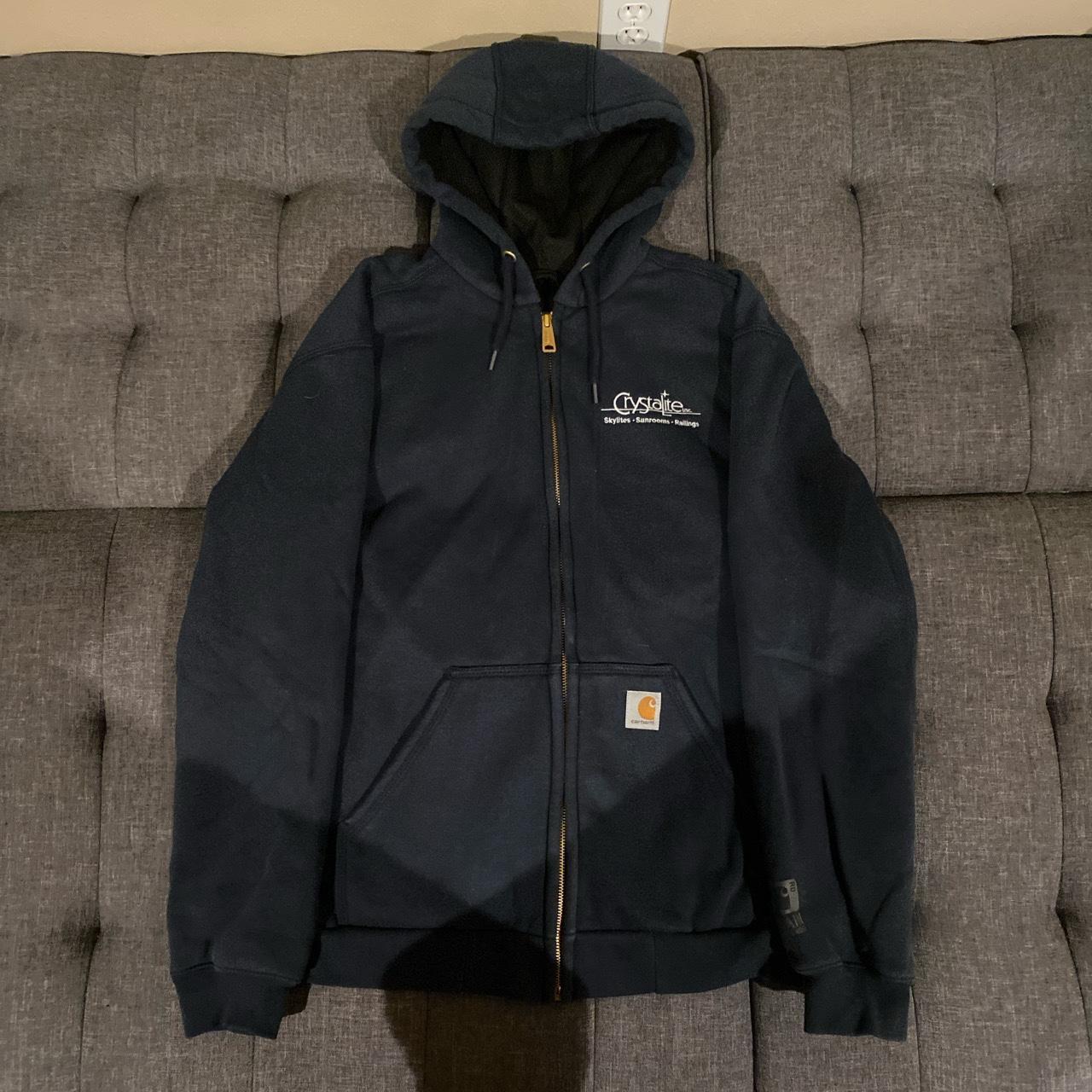 Carhartt zip up hoodie brand new condition size L - Depop