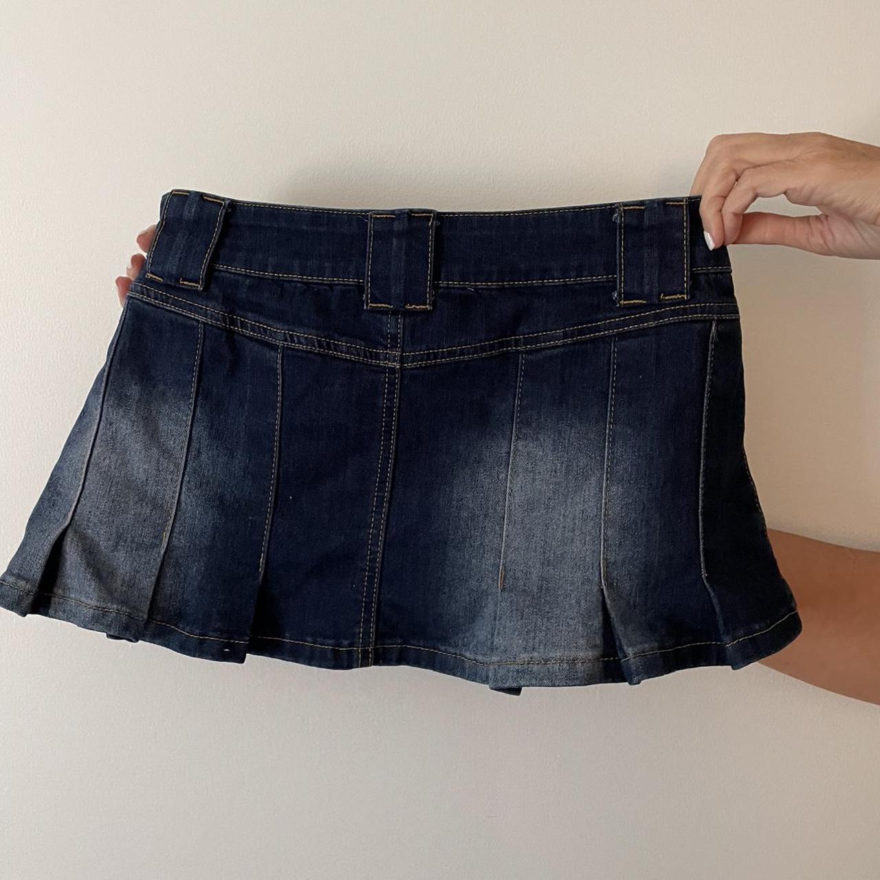 Never worn I.AM.GIA denim mini skirt pleated with... Depop