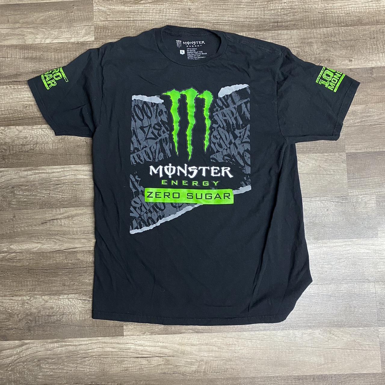 Y2K monster energy shirt Really cool front hit Size... - Depop