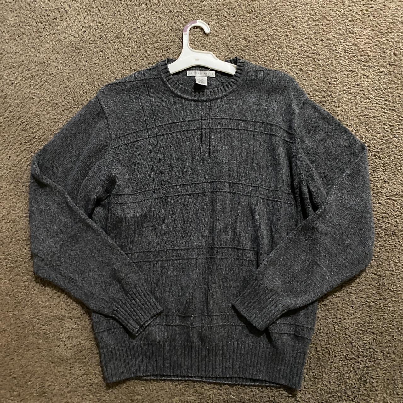 Cute grey/gray geoffrey beene size medium sweater. I... - Depop