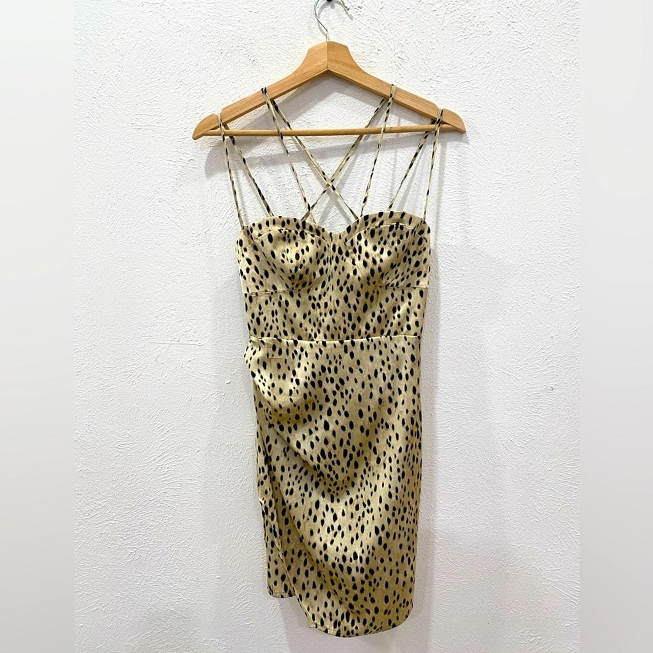 Zara Cheetah Lepoard Print Silky Spaghetti Strap. Depop