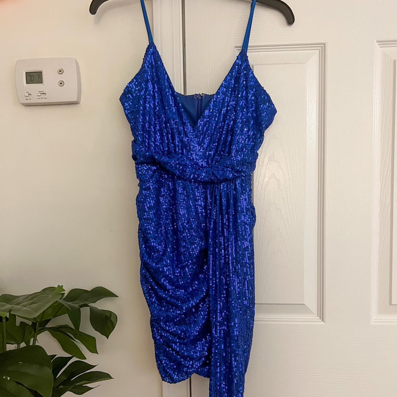 Fashion nova royal outlet blue dress