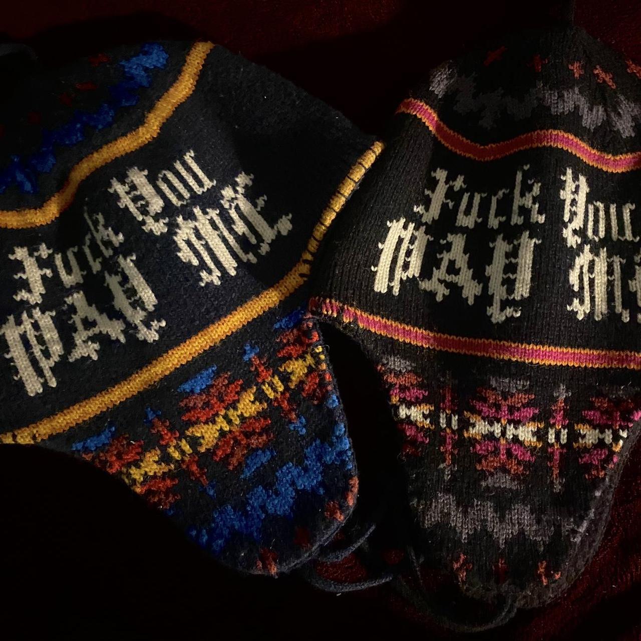 supreme fuck you, pay me earflap beanies., -japanese...