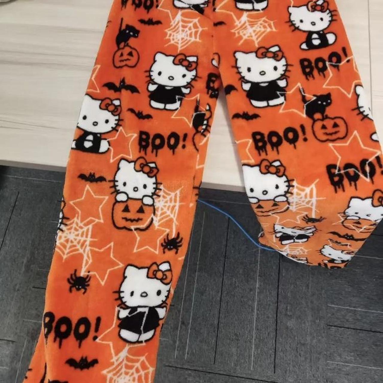 Hello kitty spooky pajama pants! 🎃🦇🖤 Perfect for... - Depop