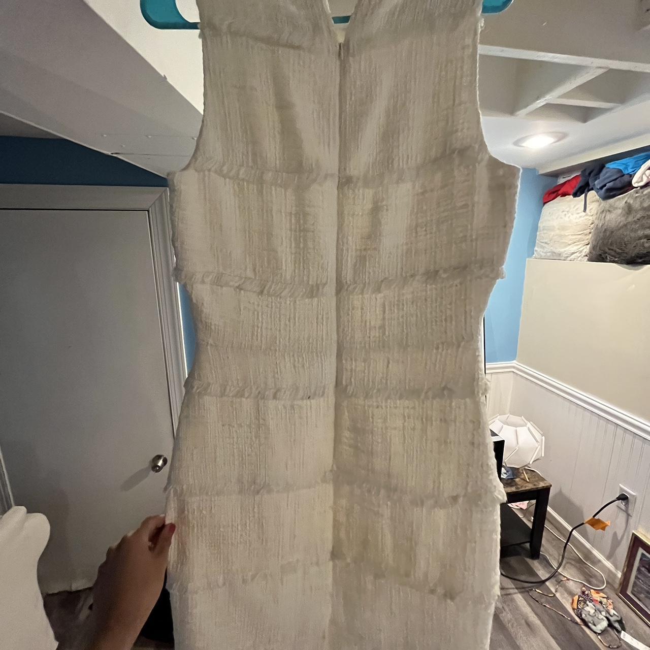 8T Women’s J.Crew Dress White Ruffles, has been worn... Depop