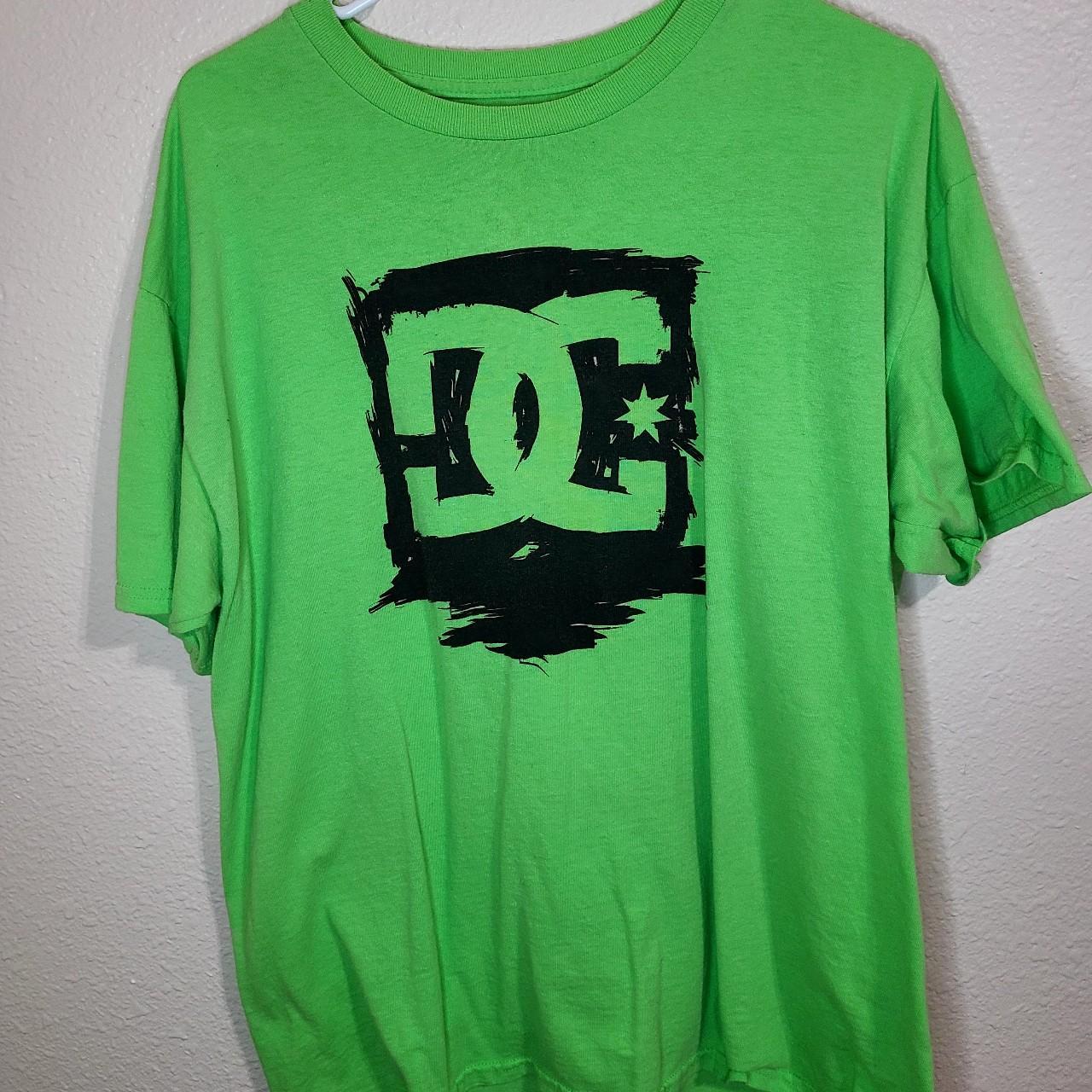 BRIGHT GREEN DC SHOES SHIRT • • • Large DC shirt in... - Depop