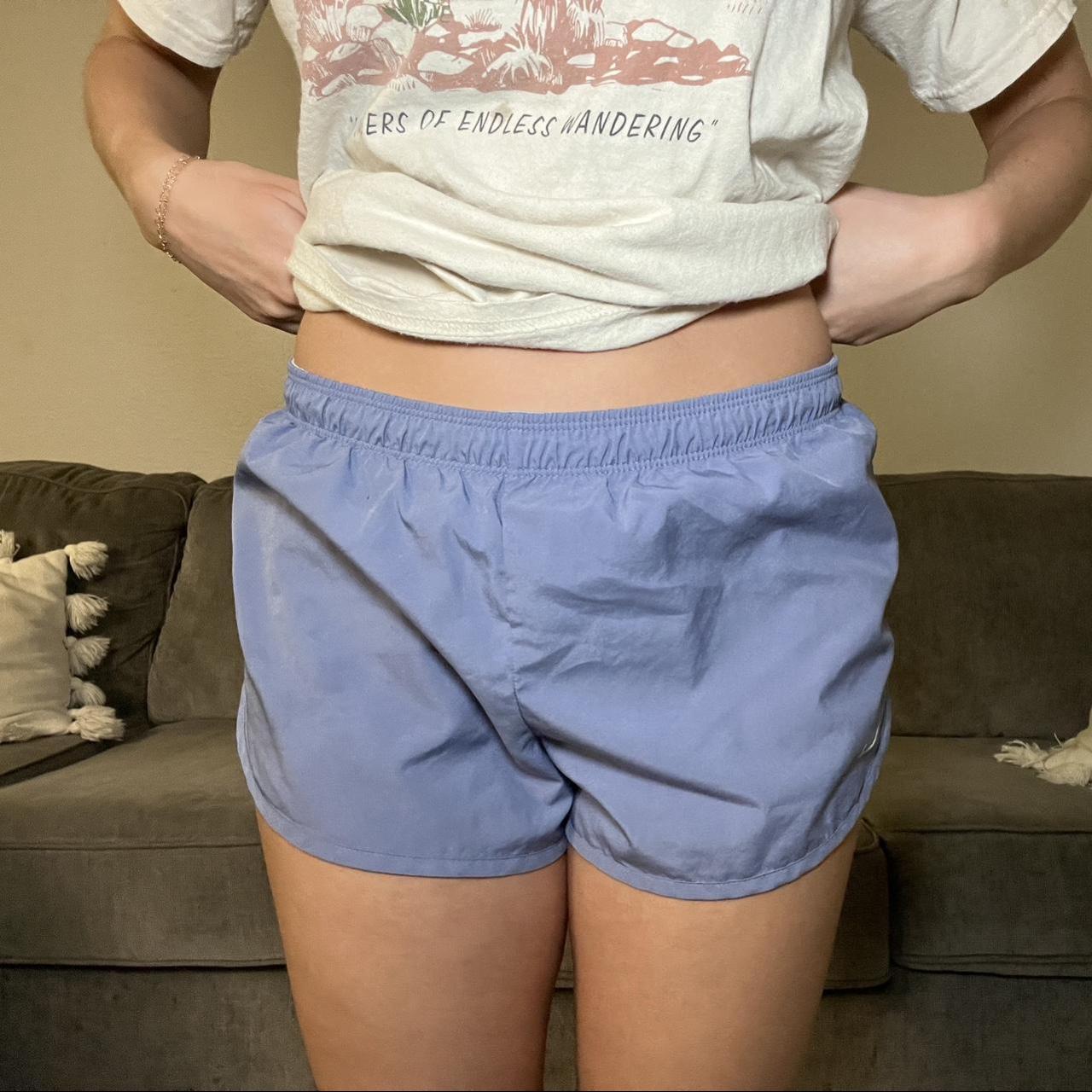 Periwinkle Nike running shorts 💜size... - Depop