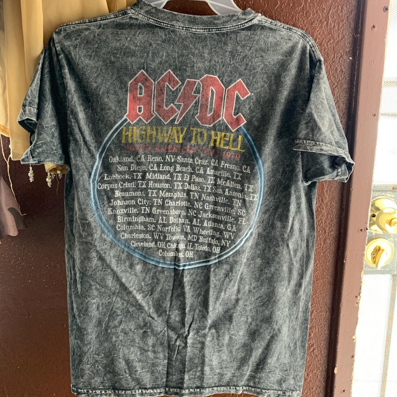 AC/DC shirt.. acid wash style..small - Depop