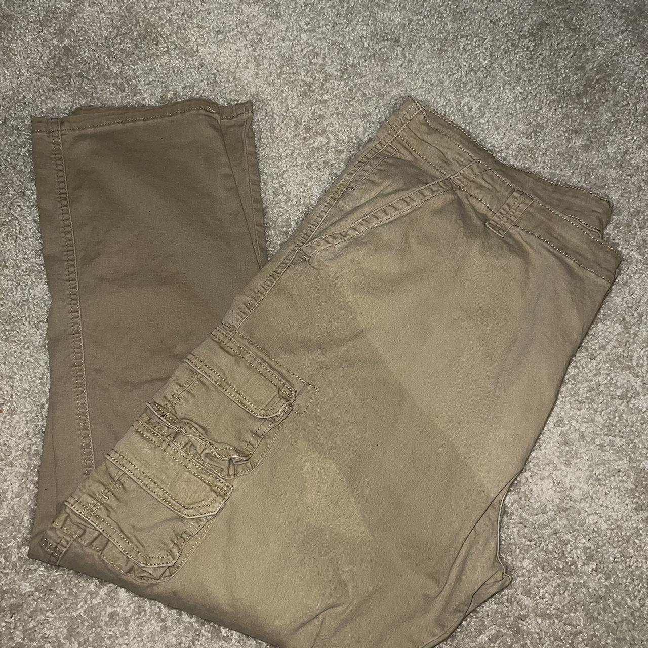 Men’s Wrangler Khaki Cargo Pants 42x30 Depop
