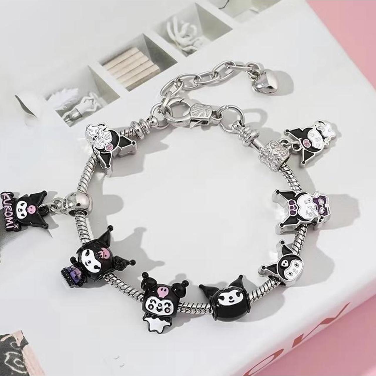 Cute Sanrio Kuromi Pandora styled Bracelet hello... - Depop