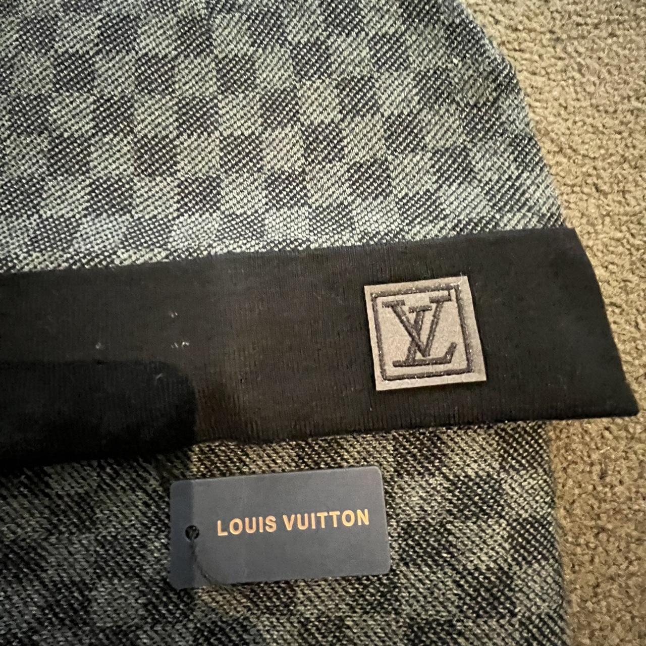 Black Louis vutton scarf/beanie brand new with tags - Depop