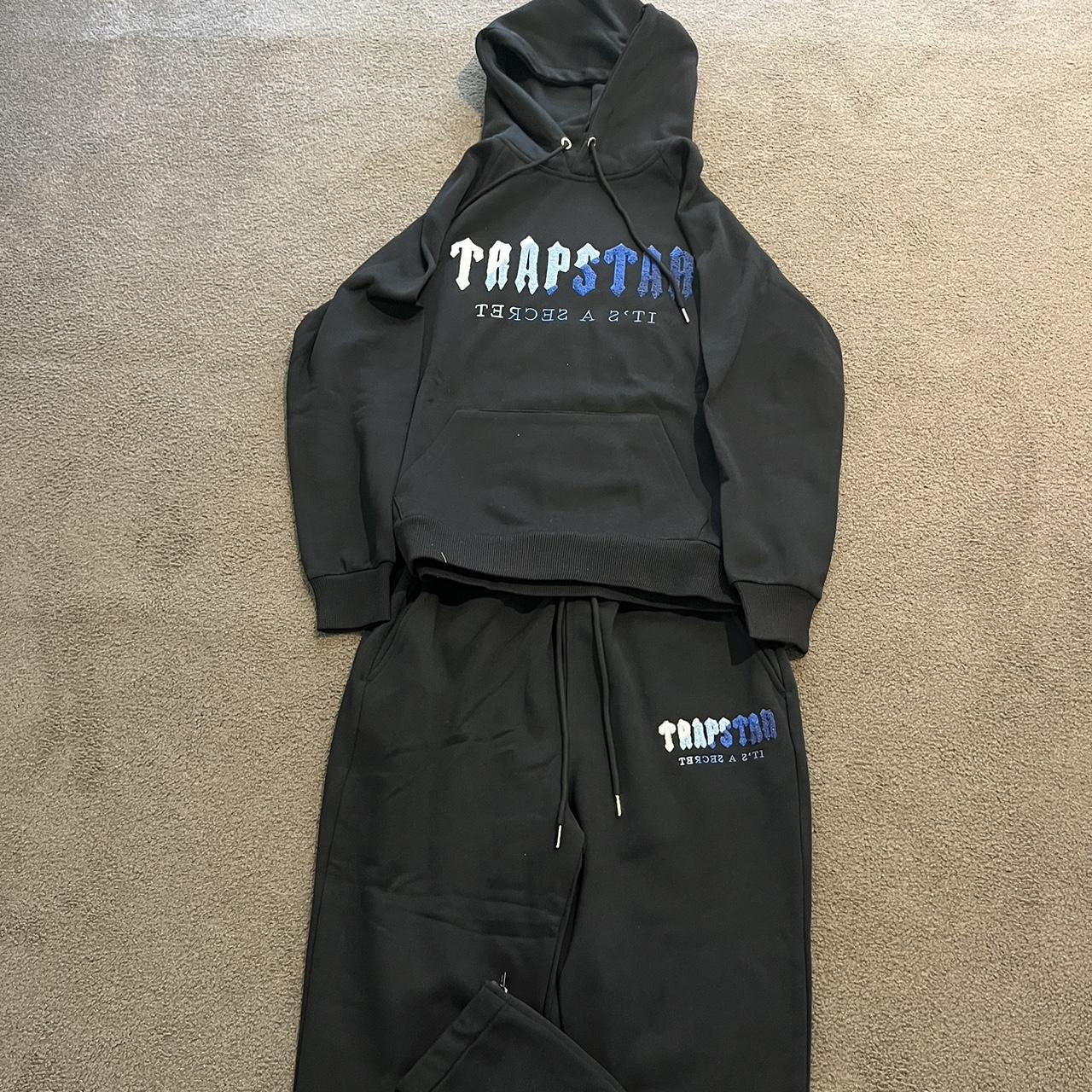 Brand new trapstar tracksuit “Black ice” Size... Depop