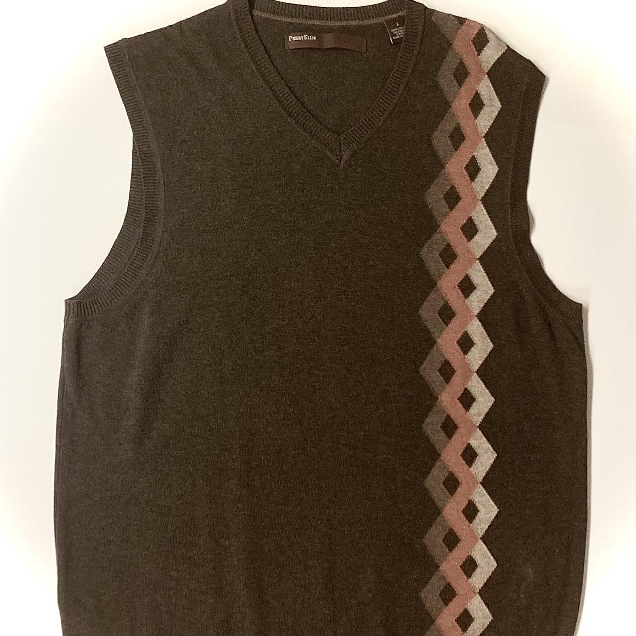 Men's Large Perry Ellis Dark/chocolate Brown Depop