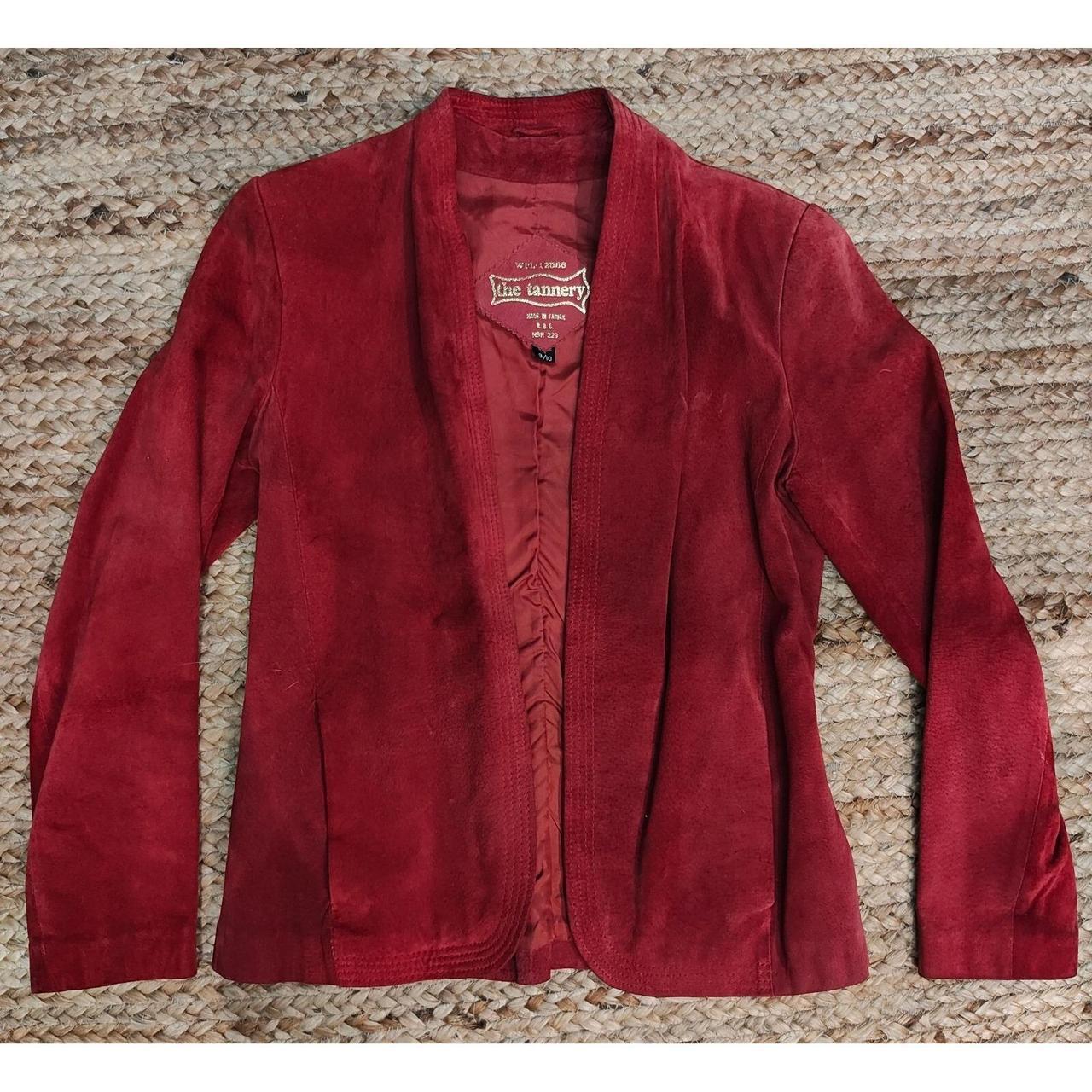 Vintage American Women's Tailored jacket - Red - … - image 1