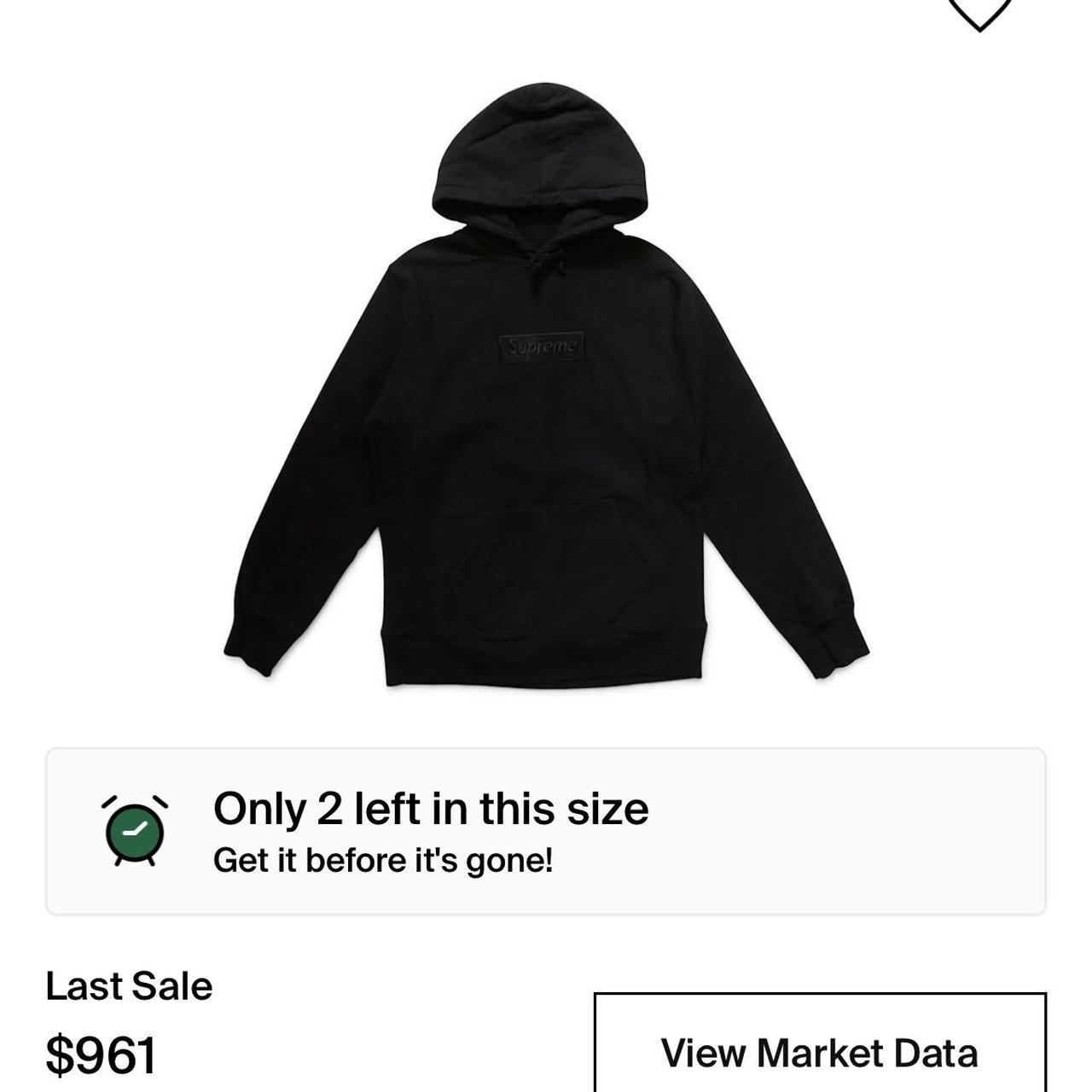 SUPREME FW2014 BLACK/BLACK BOX LOGO HOODIE NEVER... Depop