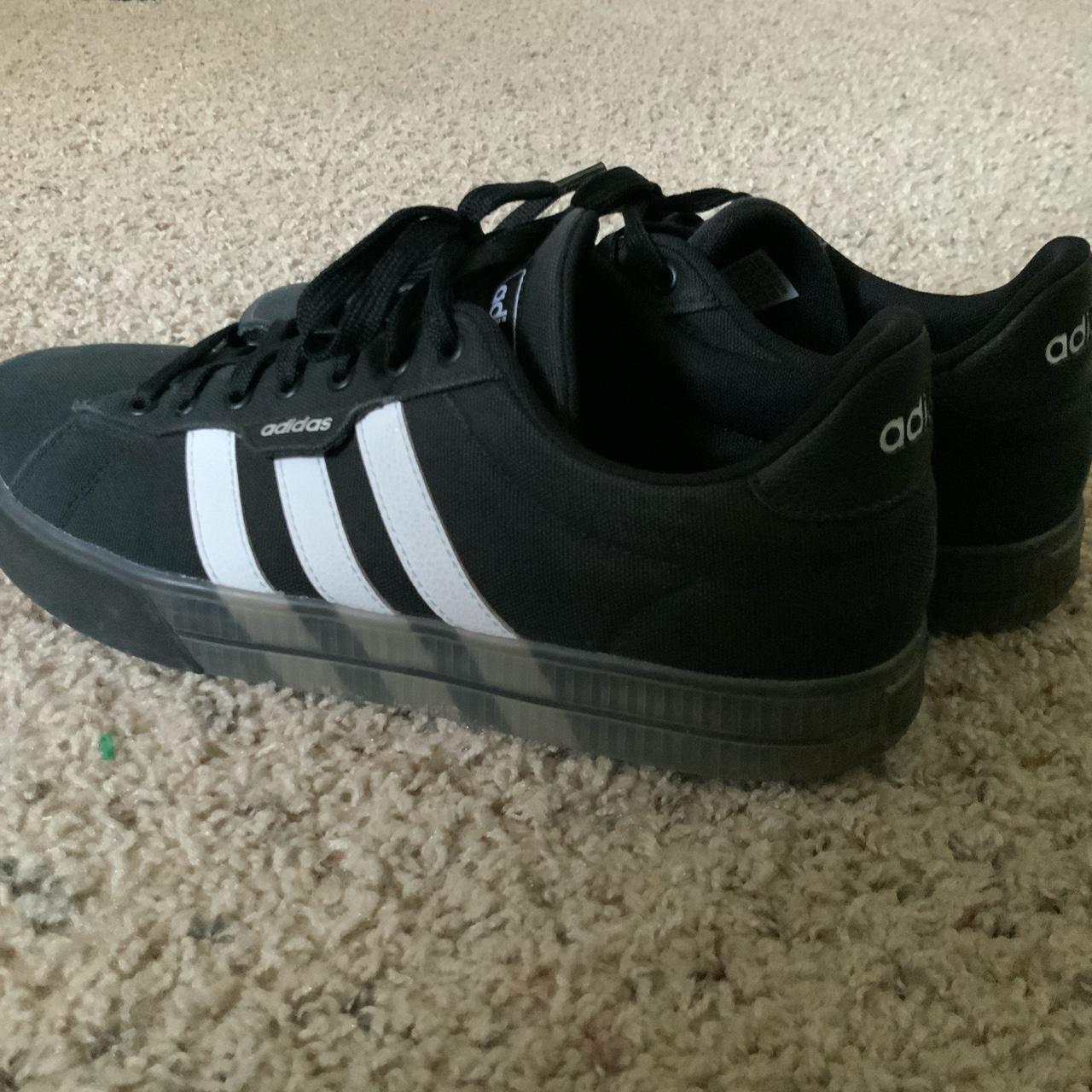 Black and white mens Adidas size 10 (Mens adidas... - Depop