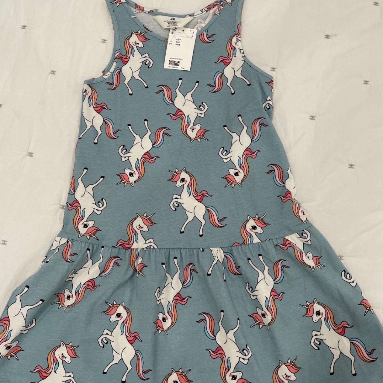 Lovely unicorn print dress for unicorn lovers girls.... - Depop