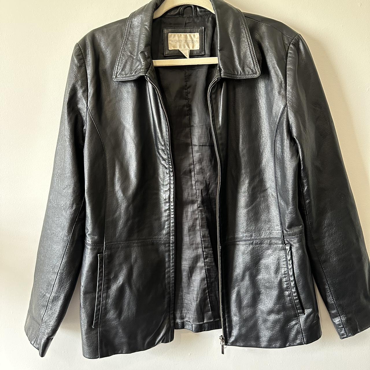 Worthington Leather Jacket, size M. This has the... - Depop