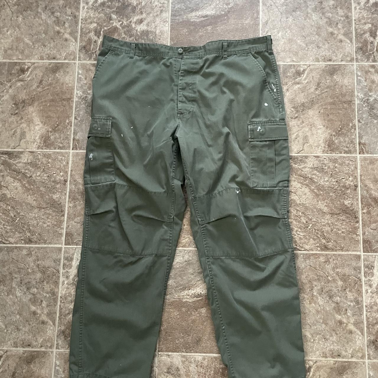 Vintage Rothco Military Pants Size 2XL Regular Paint... - Depop
