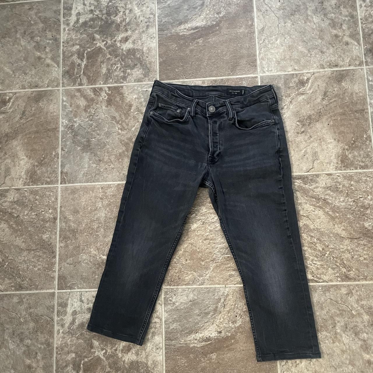 All Saints Rex 30 Denim Patch Jeans Size... - Depop