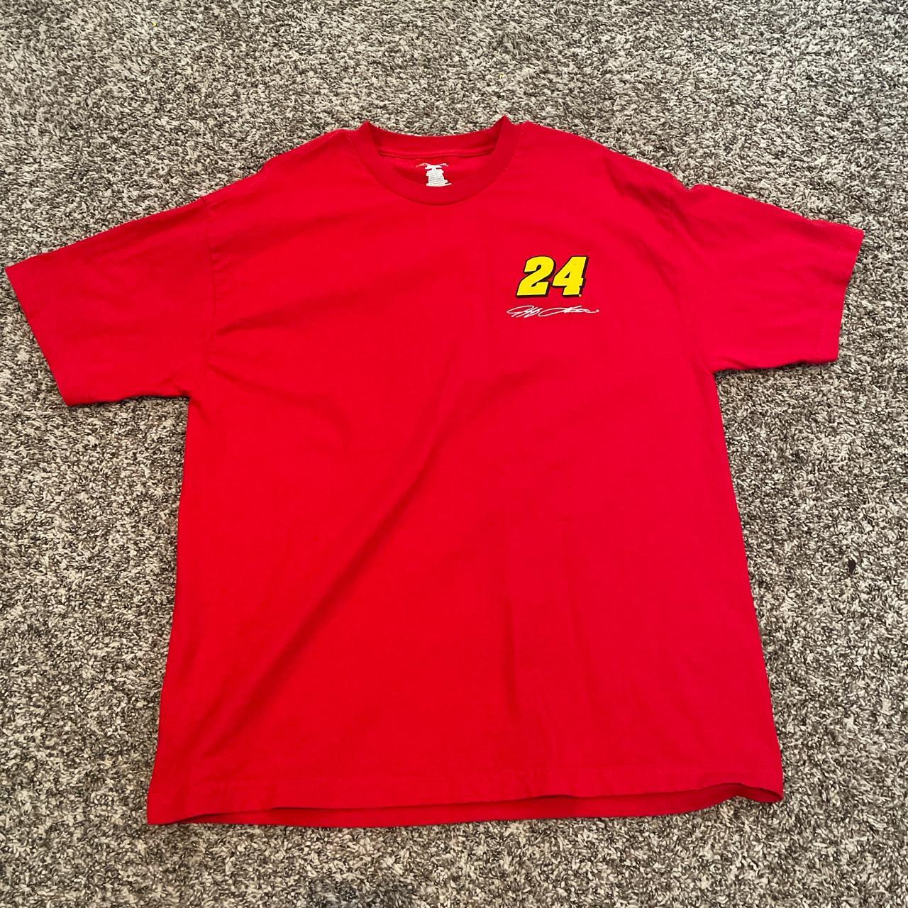 Nascar Jeff Gordan graphic tee Red heavy cotton XL,... - Depop