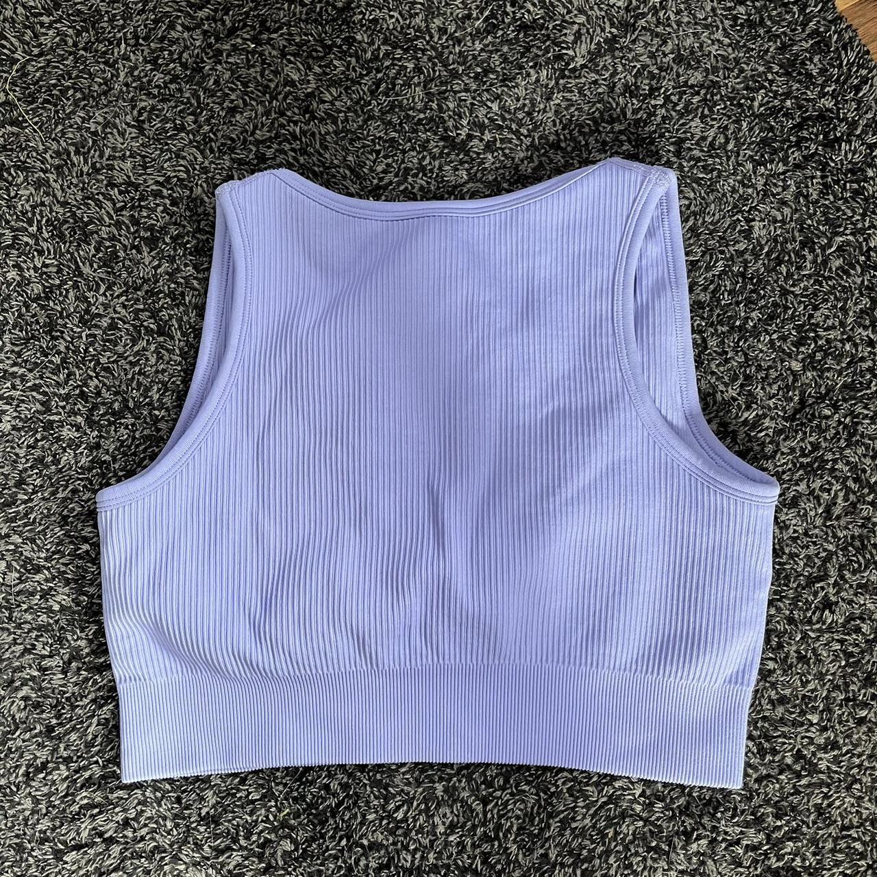 Preloved SHEIN purple sports bras & short 3 Piece - Depop