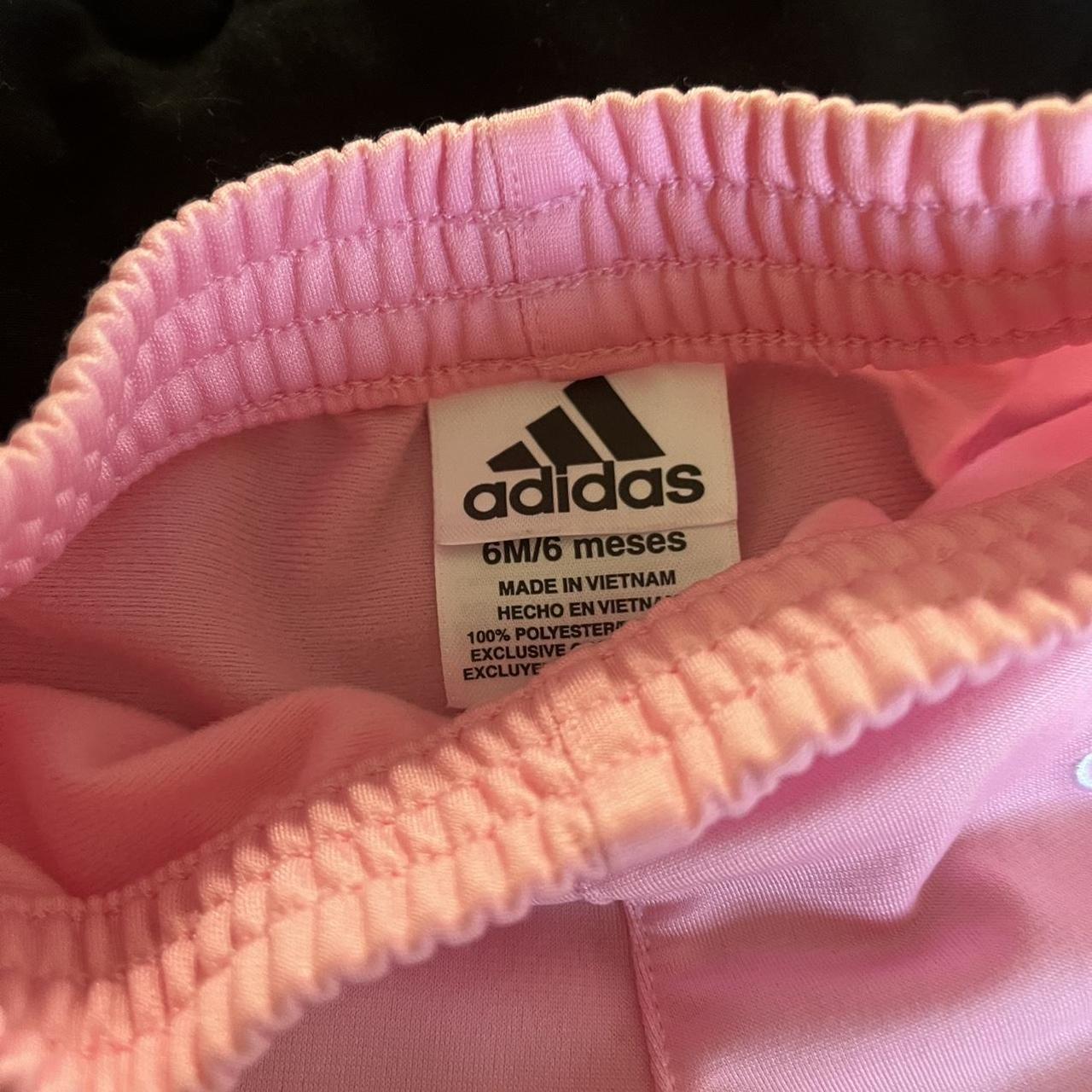 Pink Barbie adidas sweats 6-12 m #barbie #pink... - Depop