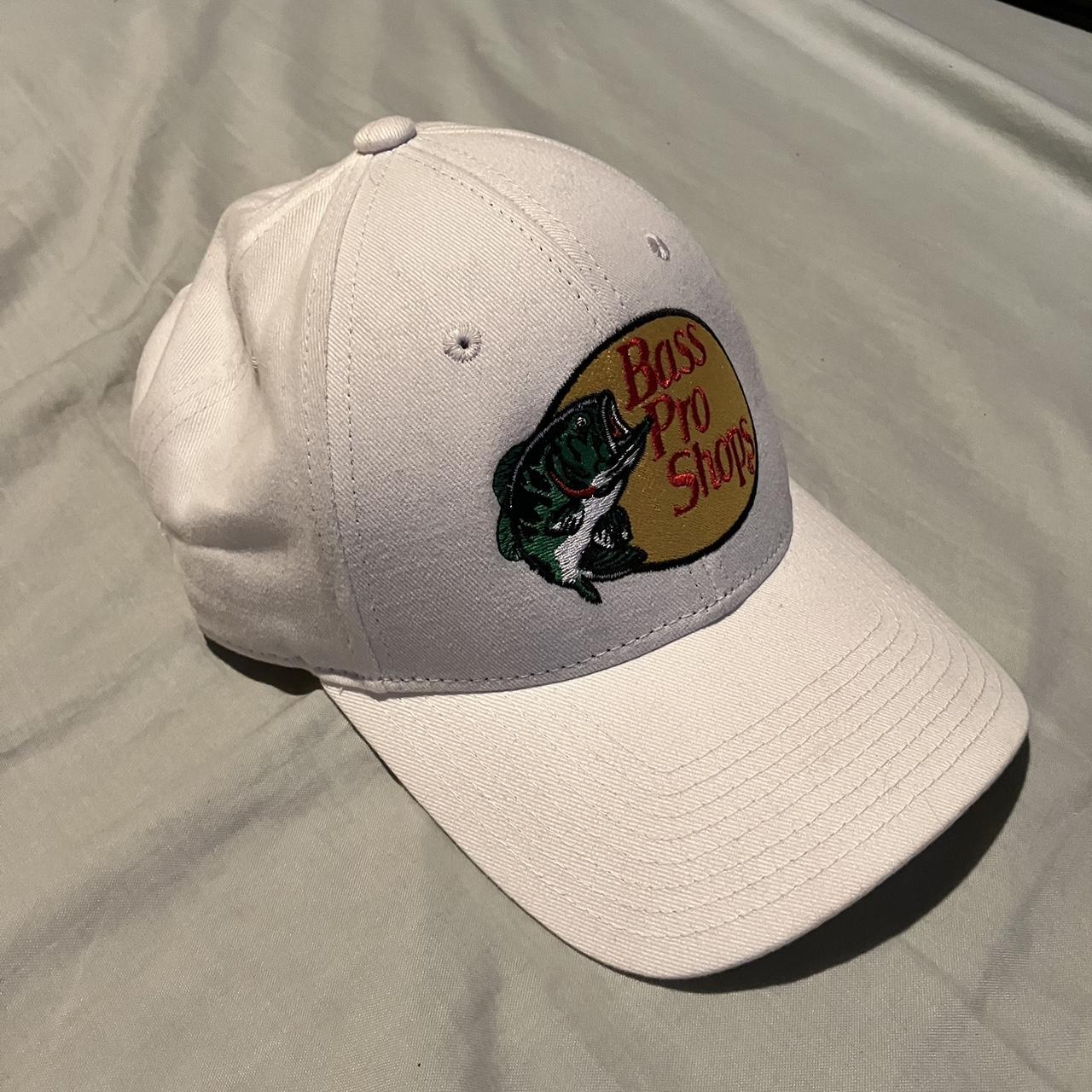 White Bass Pro Shops hat, perfect condition.... - Depop