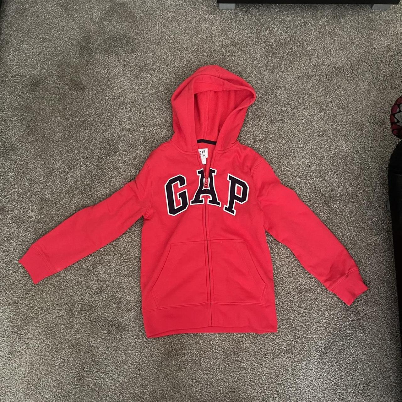 KIDS M, Red gap hoodie - Depop