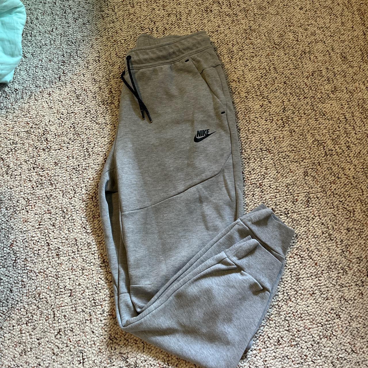 Men’s Nike tech grey sweatpants perfect condition... - Depop