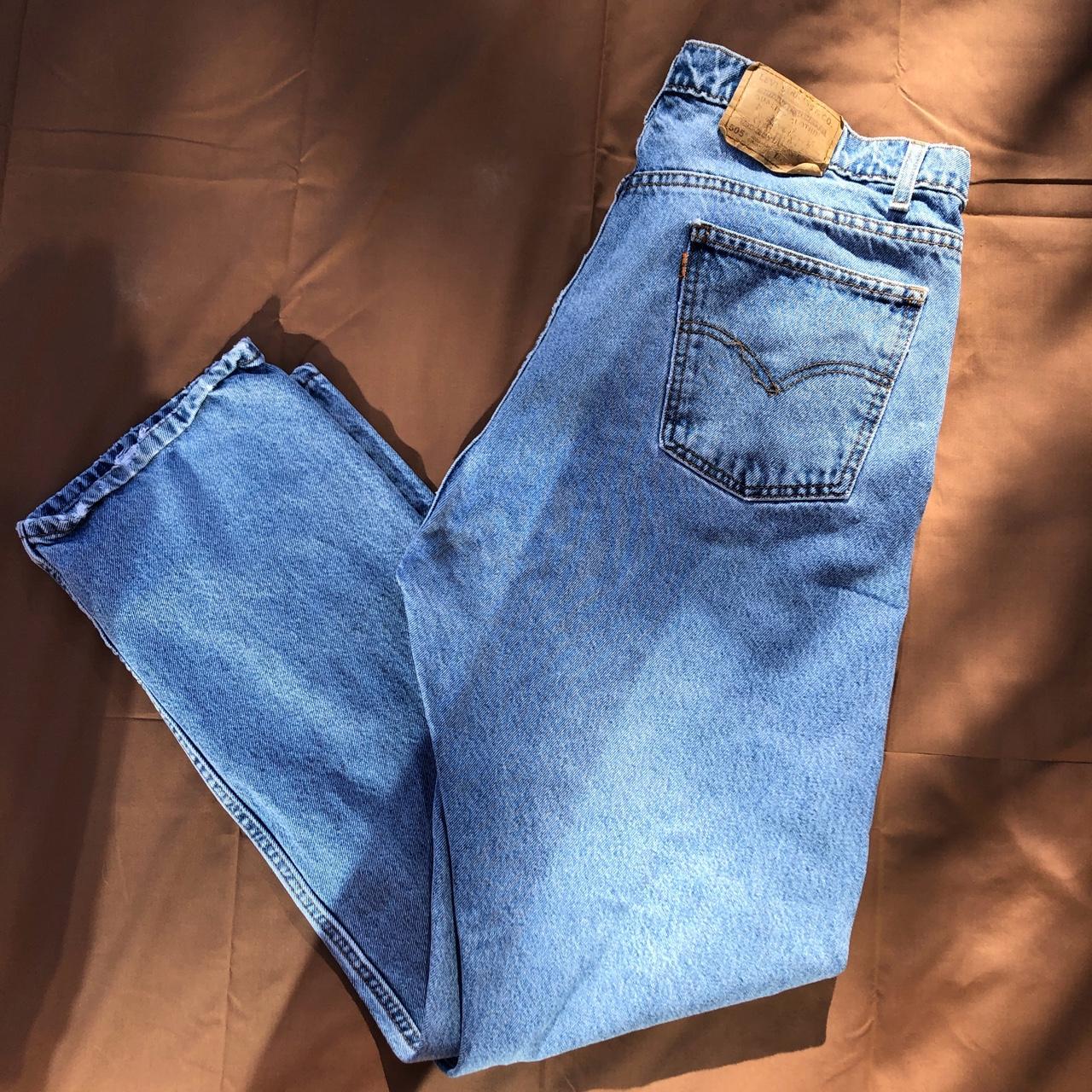 vintage orange tag levi 505s - Depop