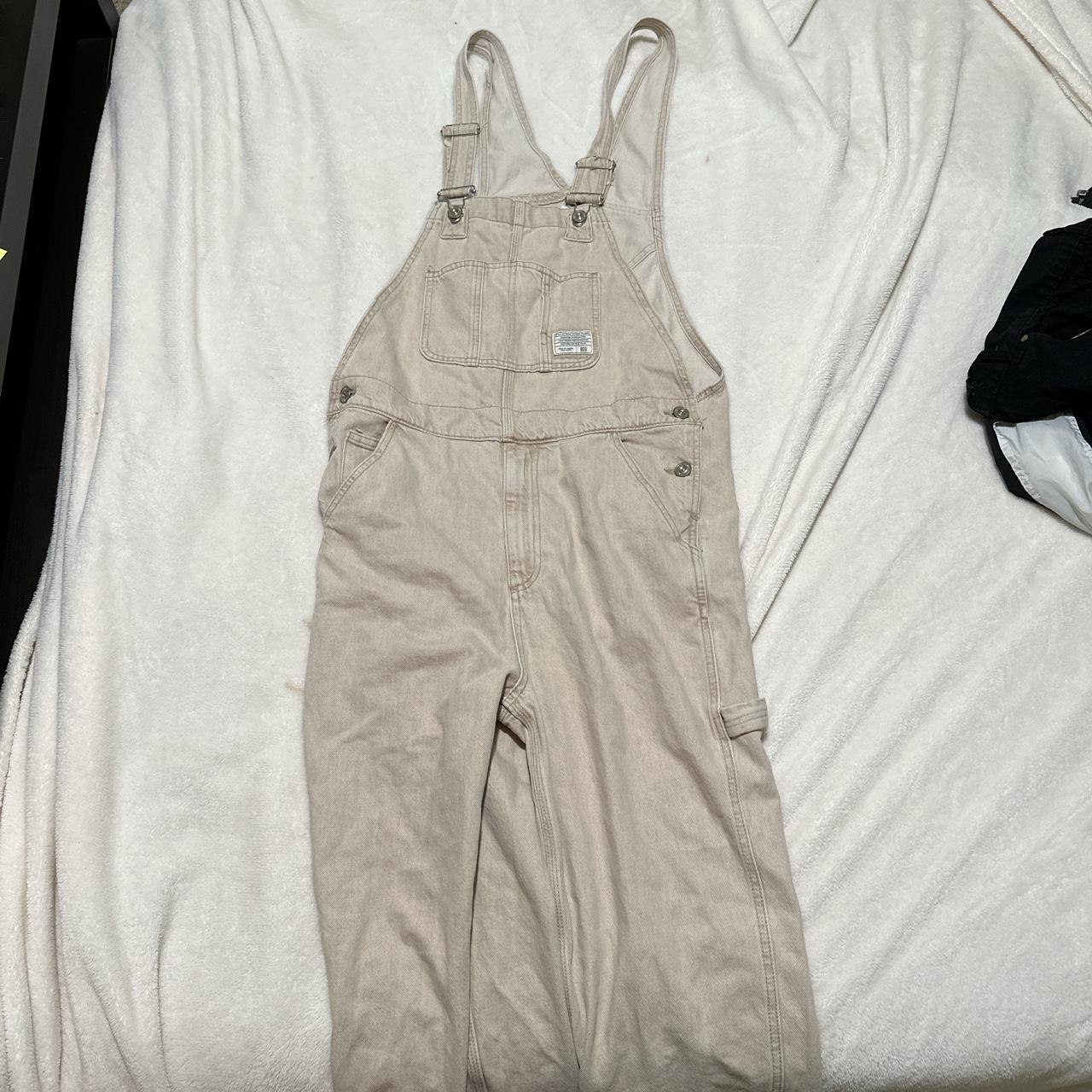 Bdg washed cream overalls Depop