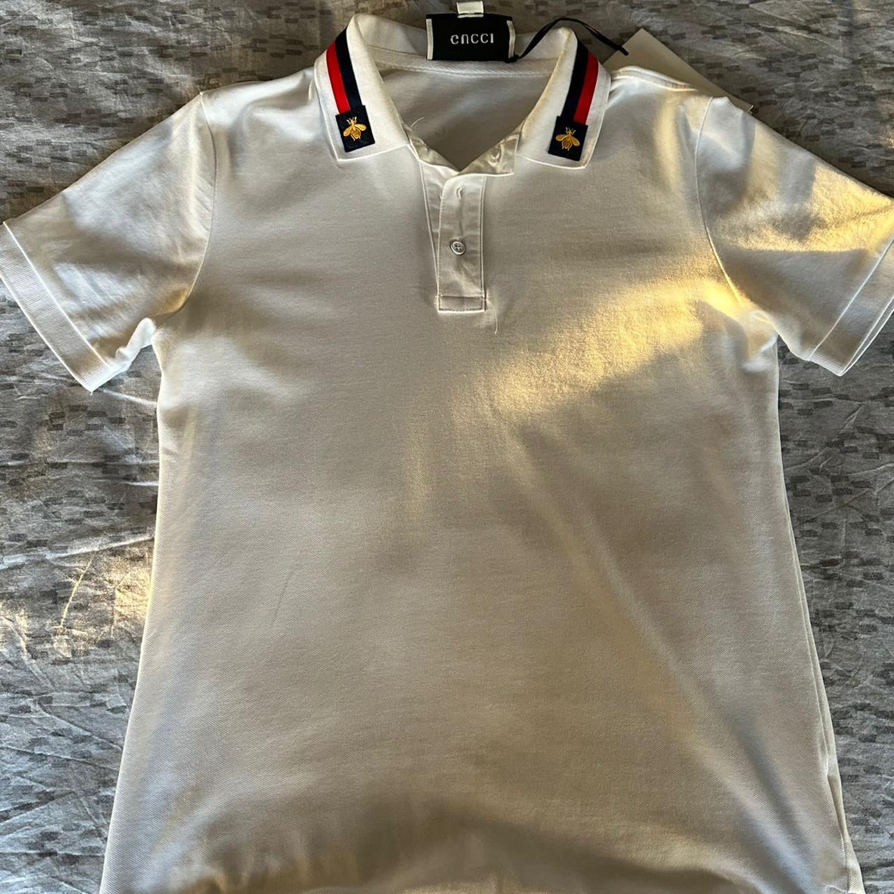 White gucci outlet polo t shirt